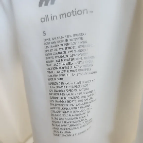 All in Motion Tennis Activewear Dress White Women's Size S - Picture 8 of 10
